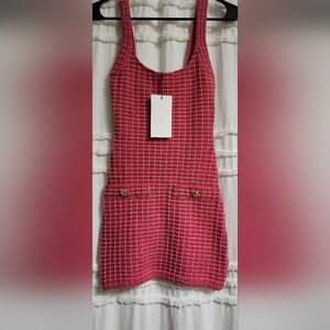 Bnwt, Zara Pink Textured Mini Dress.. FINAL PRICE DROP!